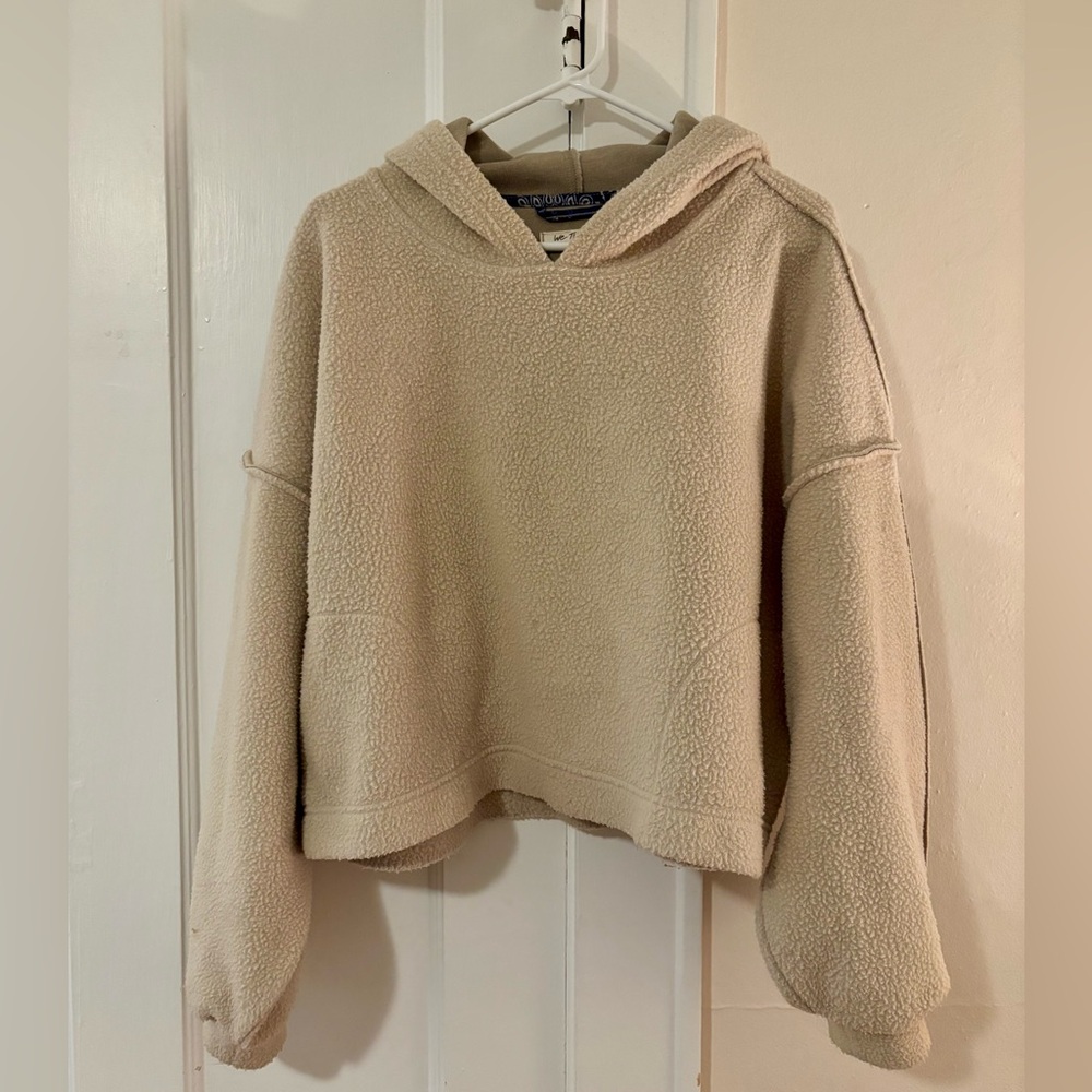 We The Free Cream Sherpa Hooded Sweatshirt